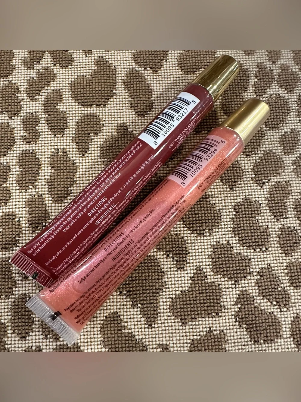 Nakery Lot Of 2~Lip Treatment In Birthday Suit & Shimmer Gloss In Rosey~Sealed!